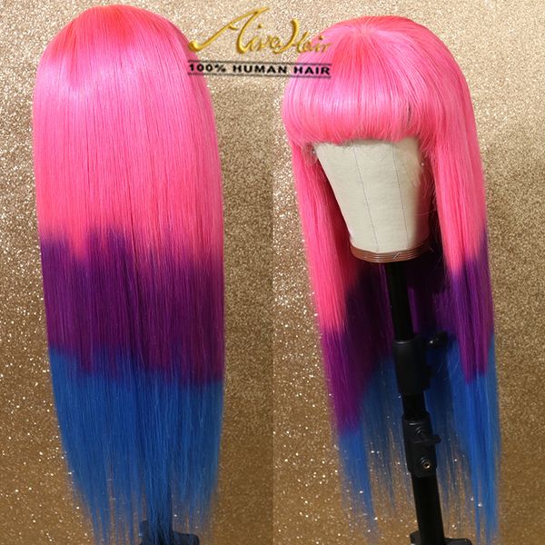 aiva full lace human hair pink ombre purple ombre blue wigs with baby hair silky straight transparent colorful full remy glueless wigs, Black;brown
aiva full lace human hair pink ombre purple ombre blue wigs with baby hair silky straight transparent colorful full remy glueless wigs, Black;brown