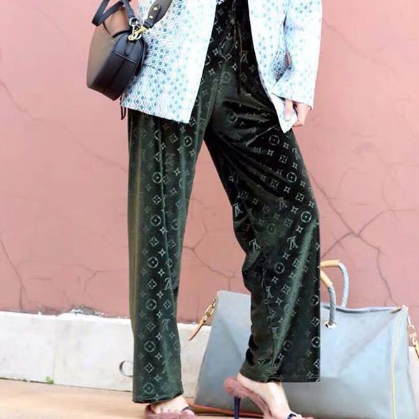 spring and autumn european and american style letter printing golden velvet wide-leg trousers with casual high-waisted trousers women mop th, Black;white
spring and autumn european and american style letter printing golden velvet wide-leg trousers with casual high-waisted trousers women mop th, Black;white