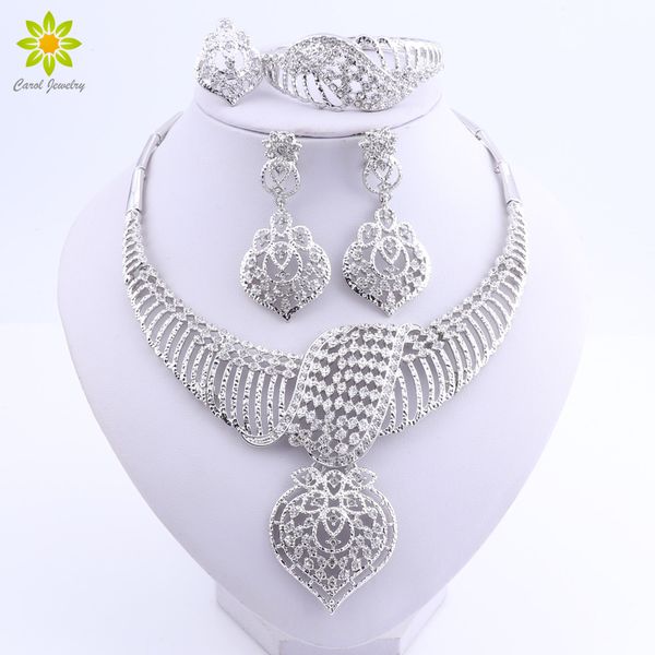 silver plated dress bridal jewelry sets for women necklace earrings ring bracelet set party valentine jewelery gifts, Slivery;golden
silver plated dress bridal jewelry sets for women necklace earrings ring bracelet set party valentine jewelery gifts, Slivery;golden