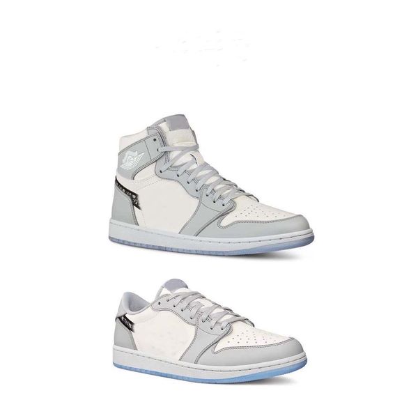 with box 1 grey 2020 basketball shoes women mens designer sneakers trainers embossed on the upper baskets 1s crystal bottom baskets, White;red
with box 1 grey 2020 basketball shoes women mens designer sneakers trainers embossed on the upper baskets 1s crystal bottom baskets, White;red