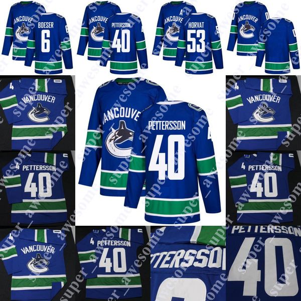 40 Elias Pettersson Jersey 6 Brock Boeser 53 Bo Horvat Hockey Jersey Blue BLANK
40 Elias Pettersson Jersey 6 Brock Boeser 53 Bo Horvat Hockey Jersey Blue BLANK