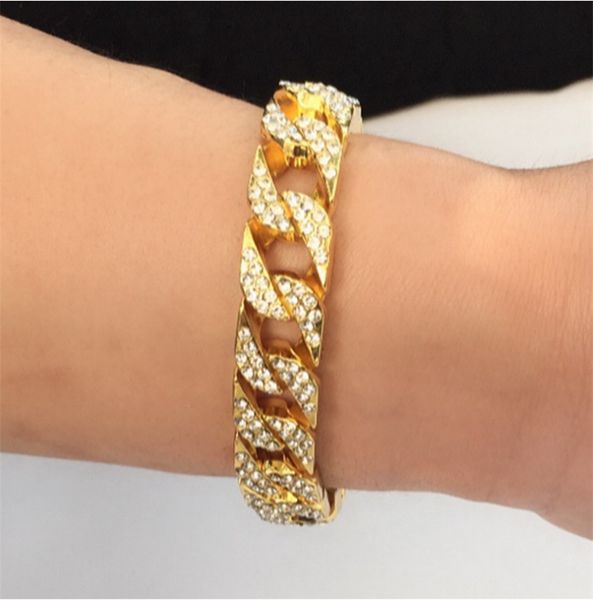 promotional models europe and america hip hop cuba bracelet alloy high-grade plated diamonds hip hop bracelet, Golden;silver
promotional models europe and america hip hop cuba bracelet alloy high-grade plated diamonds hip hop bracelet, Golden;silver