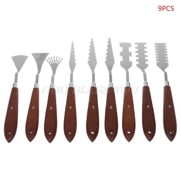 9pcs/set professional stainless steel artist oil painting palette knife spatula paint pallet art
9pcs/set professional stainless steel artist oil painting palette knife spatula paint pallet art