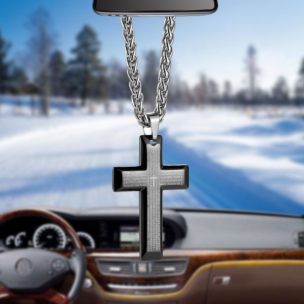 car pendant unique titanium steel bible cross automobile interior rearview mirror hanging dangle ornament decoration accessories
car pendant unique titanium steel bible cross automobile interior rearview mirror hanging dangle ornament decoration accessories