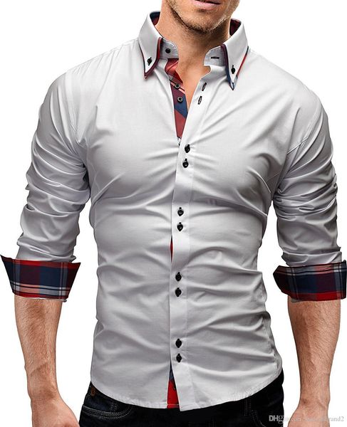 autumn luxury men shirts fashion designer panelled mens clothing casual slim long sleeve boy, White;black
autumn luxury men shirts fashion designer panelled mens clothing casual slim long sleeve boy, White;black