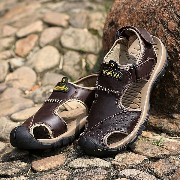 sandals male genuine leather outdoor breathable hiking shoes
sandals male genuine leather outdoor breathable hiking shoes