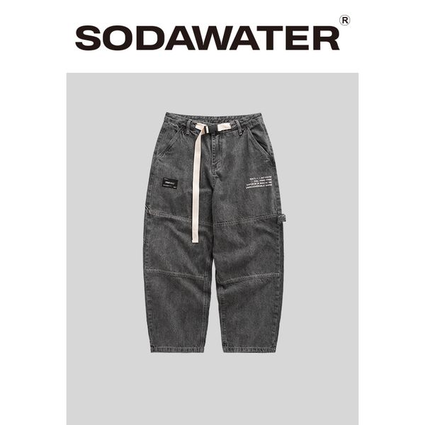 sodawater men loose fit jeans reclaimed vintage men jeans with constrast stitch in black wash letter printing oversized, Blue
sodawater men loose fit jeans reclaimed vintage men jeans with constrast stitch in black wash letter printing oversized, Blue