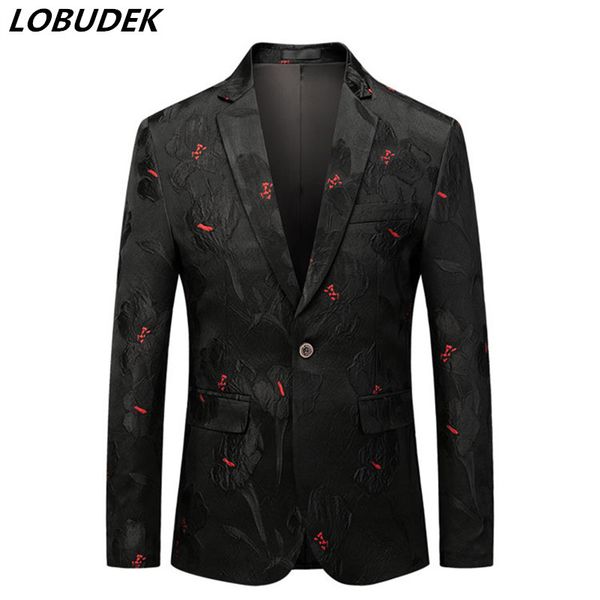 men's suits & blazers gentleman wedding suit jackets men jacquard fashion slim fit embroidery host coat winter black formal tuxedo blaz, White;black
men's suits & blazers gentleman wedding suit jackets men jacquard fashion slim fit embroidery host coat winter black formal tuxedo blaz, White;black