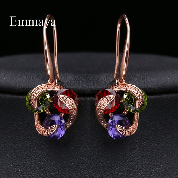 emmaya creative design three shiny color stone surround exquisite long earring pendant for women wonderful gift in banquet, Silver
emmaya creative design three shiny color stone surround exquisite long earring pendant for women wonderful gift in banquet, Silver