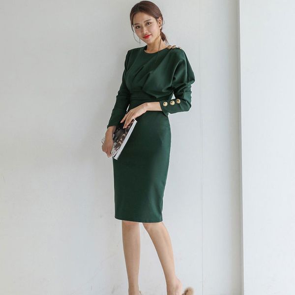 eleagnt solid slim waist women dress long sleeve o-neck female pencil dress office ladies mid-length vestidos, Black;pink
eleagnt solid slim waist women dress long sleeve o-neck female pencil dress office ladies mid-length vestidos, Black;pink