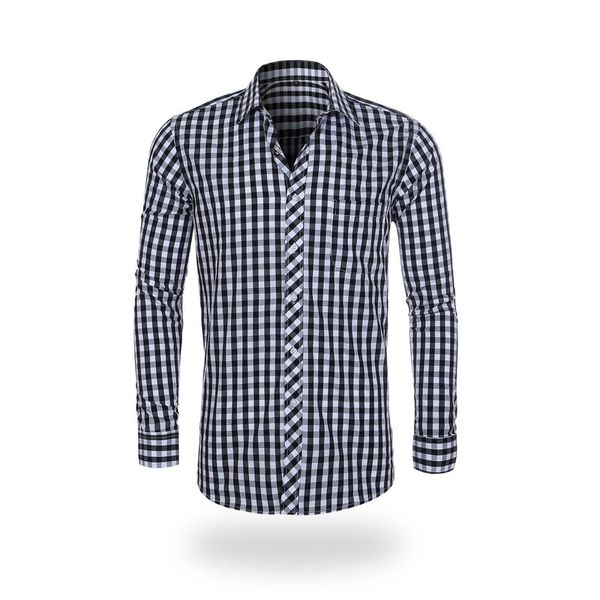 men's casual shirts fashion shirt business cotton plaid lattice spring autumn long sleeve men, White;black
men's casual shirts fashion shirt business cotton plaid lattice spring autumn long sleeve men, White;black
