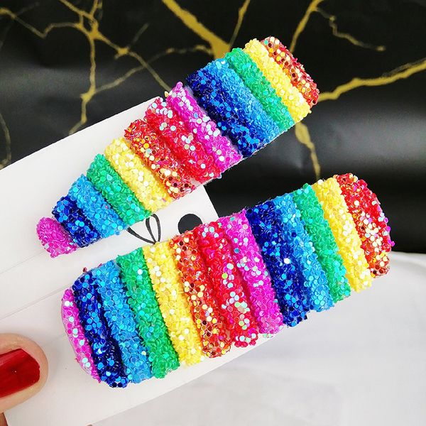 wholesale colorful sequin rainbow bb hair clip side clip hairpin bangs clips clamp headwear women girls hair accessory designer jewelry, Golden;silver
wholesale colorful sequin rainbow bb hair clip side clip hairpin bangs clips clamp headwear women girls hair accessory designer jewelry, Golden;silver