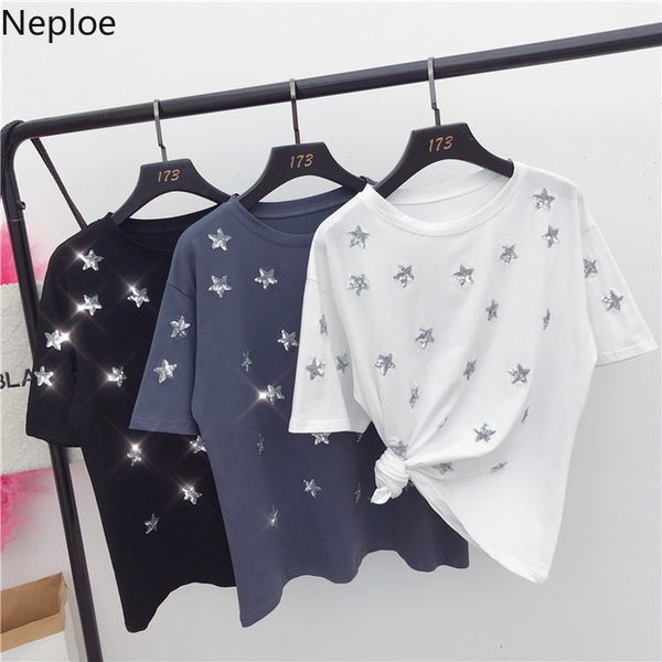 nepole 2019 spring summer shinny stars short sleeve t-shirt fashion casual loose o-neck women modis sweet girl t shirt 80100, White
nepole 2019 spring summer shinny stars short sleeve t-shirt fashion casual loose o-neck women modis sweet girl t shirt 80100, White