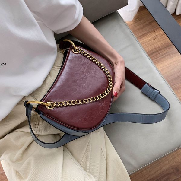 fashion chain quality pu leather solid color crossbody bags for women 2020 simple handbags female shoulder bags travel bag
fashion chain quality pu leather solid color crossbody bags for women 2020 simple handbags female shoulder bags travel bag