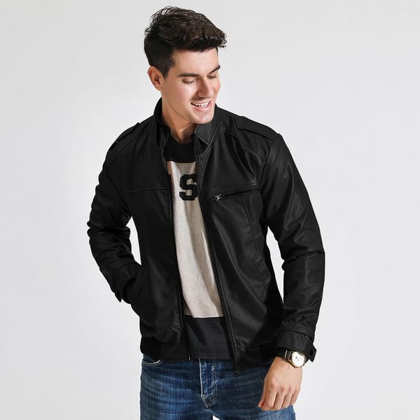 faux leather jacket mens classic spring autumn brand clothing men leather coats 2019 motorcycle biker men's jackets and coats, Black
faux leather jacket mens classic spring autumn brand clothing men leather coats 2019 motorcycle biker men's jackets and coats, Black