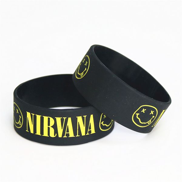 1pc nirvana silicone wristband band wide silicone rubber bracelets & bangles music fans women men jewelry gifts sh069, Golden;silver
1pc nirvana silicone wristband band wide silicone rubber bracelets & bangles music fans women men jewelry gifts sh069, Golden;silver