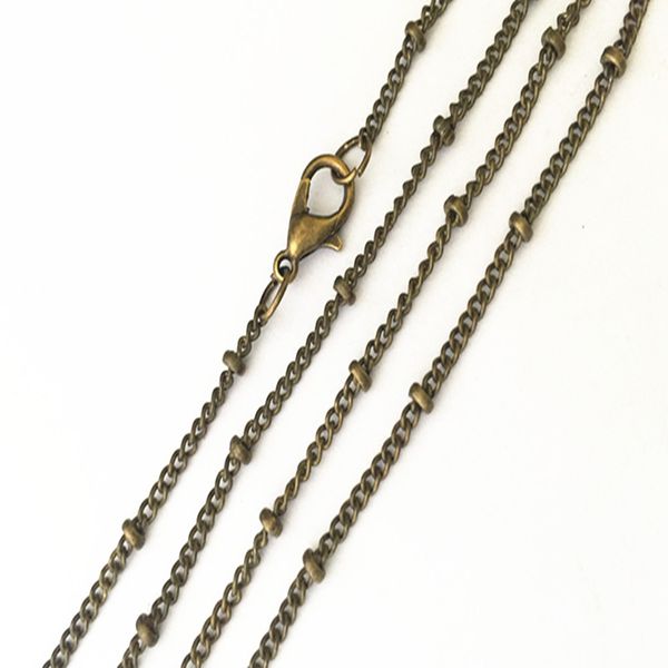 3mm antique bronze color copper bead necklace chain with lobster clasp pendant accessories pocket watch chain 4pcs/lot, Silver
3mm antique bronze color copper bead necklace chain with lobster clasp pendant accessories pocket watch chain 4pcs/lot, Silver