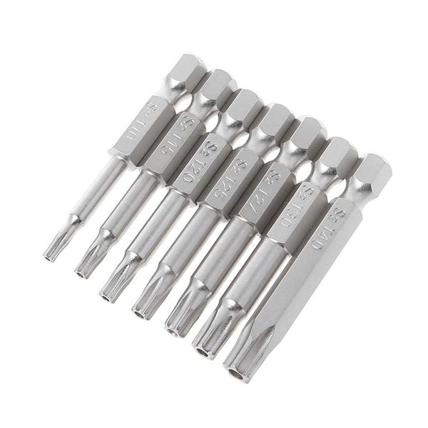 7pcs star drill bits screwdriver magnetic 1/4" hex shank hand tools five-pointed star bore t10-t40
7pcs star drill bits screwdriver magnetic 1/4" hex shank hand tools five-pointed star bore t10-t40