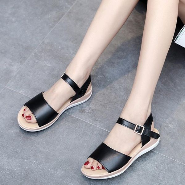 leather women sandals shoes platform ladies white sandals shoe 2020 summer open toe fashion fish mouth buckle sandals#g2, Black
leather women sandals shoes platform ladies white sandals shoe 2020 summer open toe fashion fish mouth buckle sandals#g2, Black