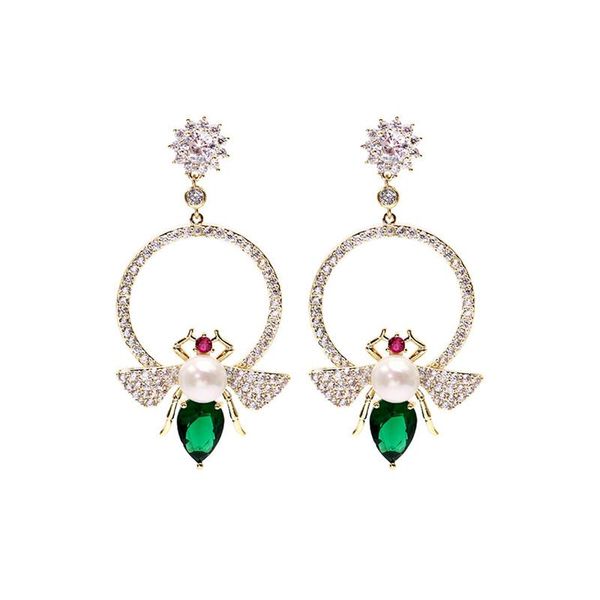 summer fashion bee pearl earrings for women shinning green crystal dangle earings jewelry 2019 new long silver earing rings
summer fashion bee pearl earrings for women shinning green crystal dangle earings jewelry 2019 new long silver earing rings