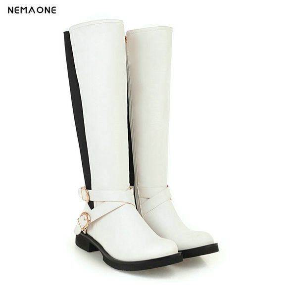 nemaone low heels women knee high western boots woman autumn winter ladies boots black white casual shoes woman large size 43
nemaone low heels women knee high western boots woman autumn winter ladies boots black white casual shoes woman large size 43