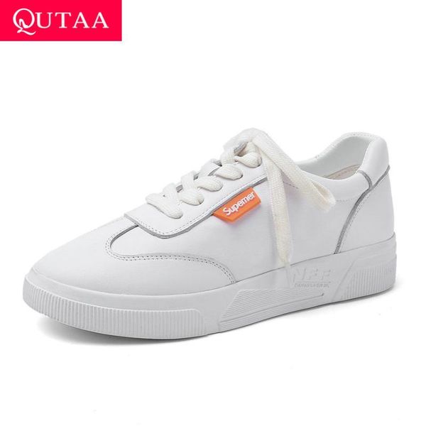 qutaa 2020 wedge heel quality cow leather white women shoes casual round toe spring autumn platform lace up sneakers size 34-39, Black
qutaa 2020 wedge heel quality cow leather white women shoes casual round toe spring autumn platform lace up sneakers size 34-39, Black