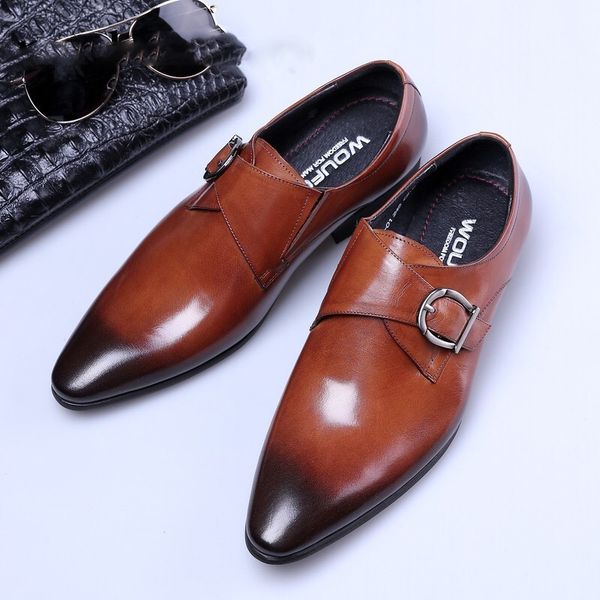 European Handmade Leather Men Brown Monk Strap Formal Shoes Office Business Wedding Suit Dress Loafers, Black
European Handmade Leather Men Brown Monk Strap Formal Shoes Office Business Wedding Suit Dress Loafers, Black