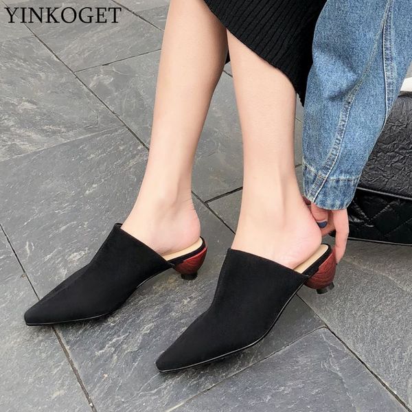 yinkoget full genuine leather pointed toe high heels women sandals brand heel summer women slipper flip flop, Black
yinkoget full genuine leather pointed toe high heels women sandals brand heel summer women slipper flip flop, Black