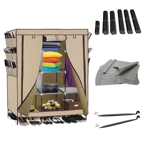 us stocks 69" high-leg non-woven fabric assembled cloth wardrobe gray
us stocks 69" high-leg non-woven fabric assembled cloth wardrobe gray