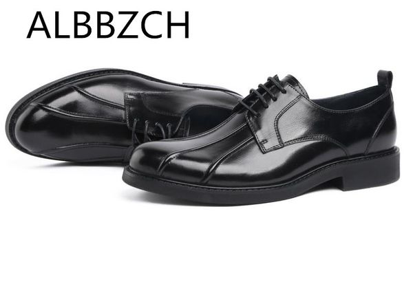 albbzch derby dress men shoes quality real cow leather casual shoes men's business office work size 38-44, Black
albbzch derby dress men shoes quality real cow leather casual shoes men's business office work size 38-44, Black