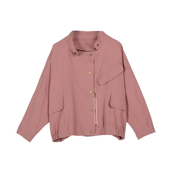 2019 spring autumn women new fashion chic jacket stand single-breasted loose casual jacket female s68, Black;brown
2019 spring autumn women new fashion chic jacket stand single-breasted loose casual jacket female s68, Black;brown