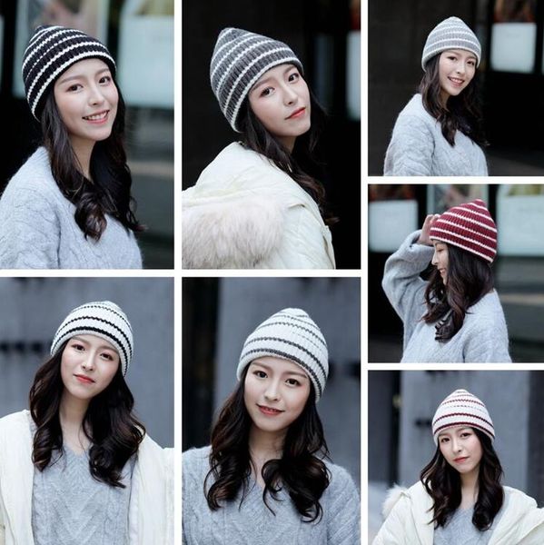woman knit striped hat fashion warm winter crochet skull cap outdoor lady ski caps christmas party hats a0061, Blue;gray
woman knit striped hat fashion warm winter crochet skull cap outdoor lady ski caps christmas party hats a0061, Blue;gray