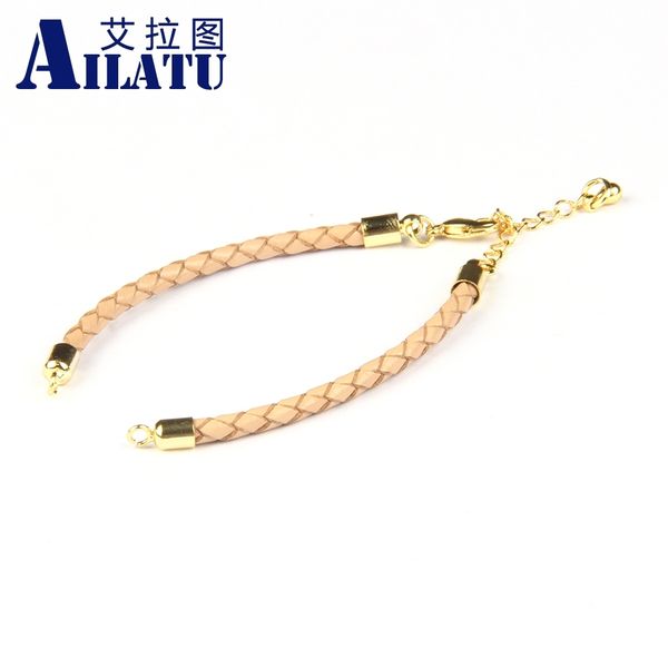 ailatu jewelry wholesale 10pcs/lot 4mm khaki genuine leather chain adjustable diy bracelet, Golden;silver
ailatu jewelry wholesale 10pcs/lot 4mm khaki genuine leather chain adjustable diy bracelet, Golden;silver