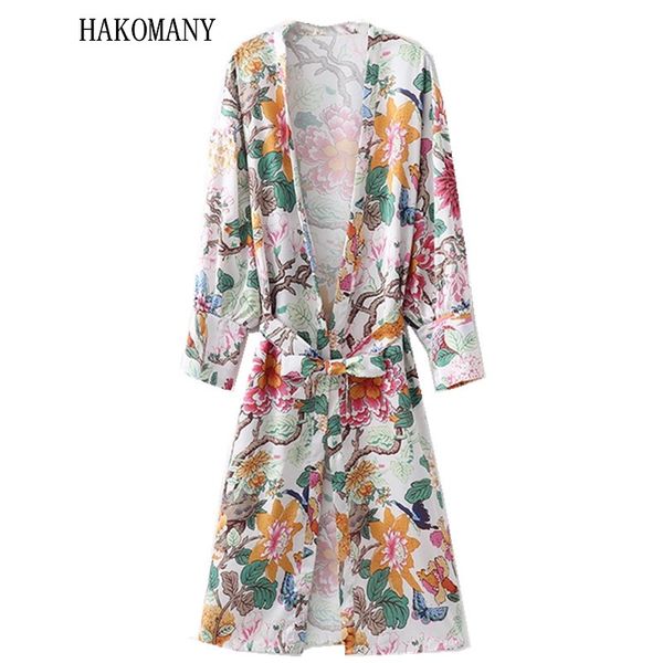2019 retro bow bandage satin long cardigan blouse vintage v neck bird flower leaves print with sashes kimono shirt, White
2019 retro bow bandage satin long cardigan blouse vintage v neck bird flower leaves print with sashes kimono shirt, White