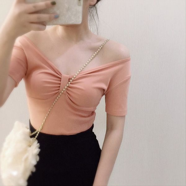 summer 2020v-collar bowknot pleated elegant shoulder-exposed scheming minority short sleeve t-shirt female butterfly ethnic butterfly, White
summer 2020v-collar bowknot pleated elegant shoulder-exposed scheming minority short sleeve t-shirt female butterfly ethnic butterfly, White