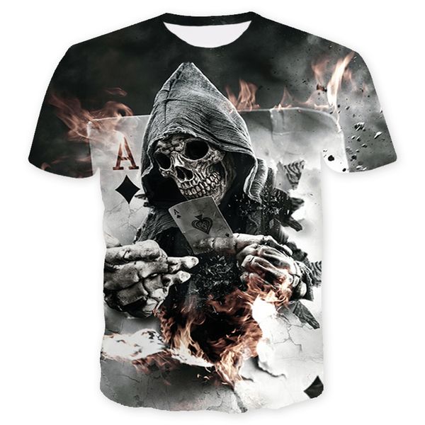 summer 2019 t-shirt three-dimensional animal personality pattern 3d men's loose large wolf skull short-sleeved t-shirt, White;black
summer 2019 t-shirt three-dimensional animal personality pattern 3d men's loose large wolf skull short-sleeved t-shirt, White;black