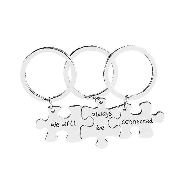 3pc/set letters keychain we will always be connected key rings friend key chain alloy car key rings friend gift, Slivery;golden
3pc/set letters keychain we will always be connected key rings friend key chain alloy car key rings friend gift, Slivery;golden