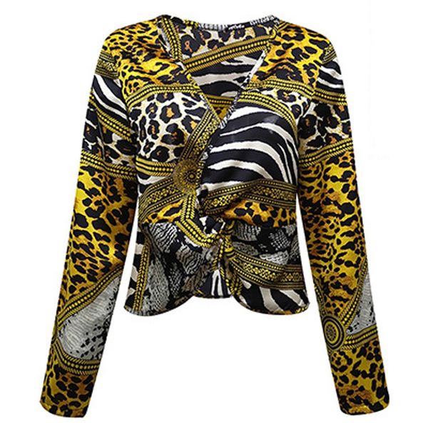 2019 fashion women's fashion long sleeve v-neck blouse leopard print leisure loose shirt female selling 40*, White
2019 fashion women's fashion long sleeve v-neck blouse leopard print leisure loose shirt female selling 40*, White
