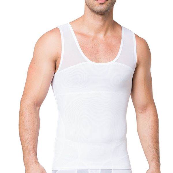new summer casual men' black white sleeveless square collar slim fit abdomen in close-fitting shirts corset toning vest, White;black
new summer casual men' black white sleeveless square collar slim fit abdomen in close-fitting shirts corset toning vest, White;black
