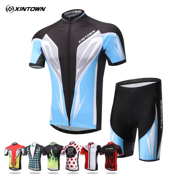 racing sets summer bicycle clothing cycling jersey biker short-sleeved suit moisture absorption and perspiration breathable clothes, Black;blue
racing sets summer bicycle clothing cycling jersey biker short-sleeved suit moisture absorption and perspiration breathable clothes, Black;blue