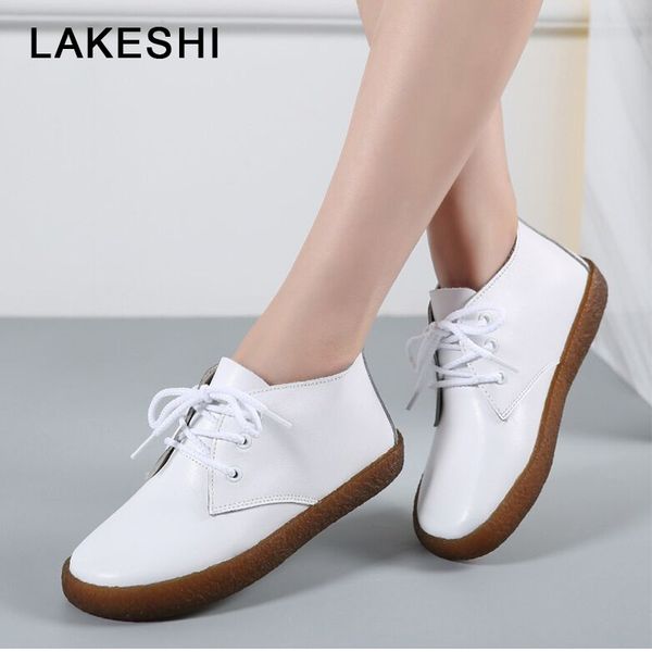 2018 new winter women boots genuine leather lace up ladies short boots ankle for women footwear flats shoes, Black
2018 new winter women boots genuine leather lace up ladies short boots ankle for women footwear flats shoes, Black