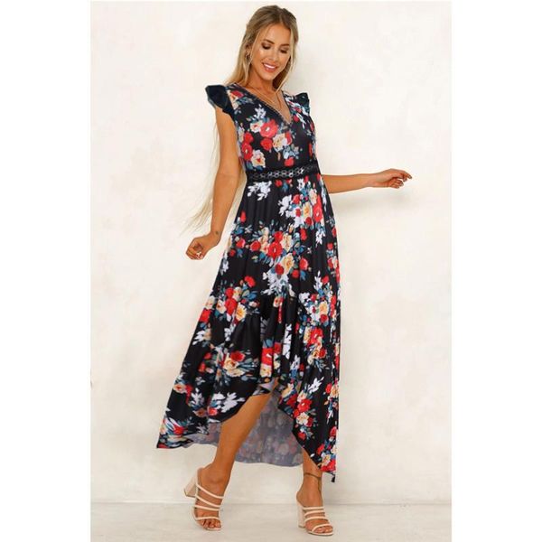 v neck lace panelled flora printed dresses spring summer sleeveless womens casual dresses asymmetrical female apparel, Black;gray
v neck lace panelled flora printed dresses spring summer sleeveless womens casual dresses asymmetrical female apparel, Black;gray