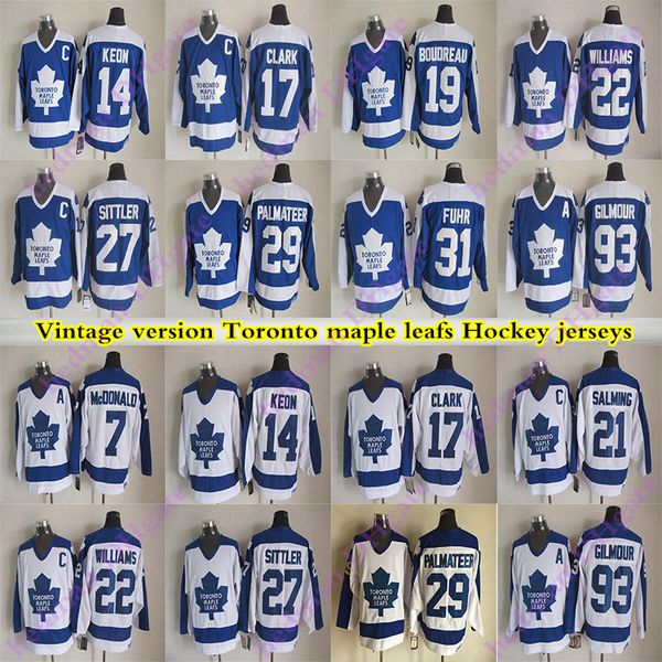 toronto maple leafs vintage version hockey jersey 17 clark 93 gilm0ur 14 keon 31 fuhr 19 boudreau 22 williams jerseys, Black;red
toronto maple leafs vintage version hockey jersey 17 clark 93 gilm0ur 14 keon 31 fuhr 19 boudreau 22 williams jerseys, Black;red