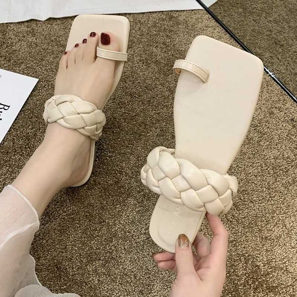 rimocy 2020 new braided leather slippers women strap flat slides woman beige casual clip-toe beach flip flops mujer, Black
rimocy 2020 new braided leather slippers women strap flat slides woman beige casual clip-toe beach flip flops mujer, Black