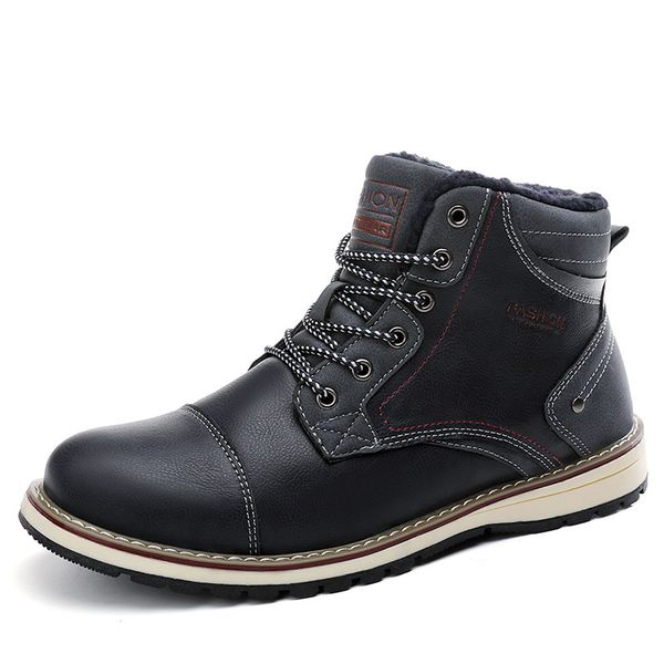 outdoor new winter fur warm plush snow boots non slip men's boots lace-up motorcycle casual ankle big size 39-45, Black
outdoor new winter fur warm plush snow boots non slip men's boots lace-up motorcycle casual ankle big size 39-45, Black