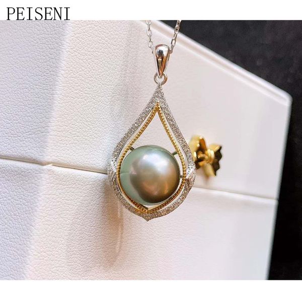 peiseni s925 original design fine jewelry pearl pendants 2020 natural tahitian pearl jewelry 11-12mm pendants for women, Silver
peiseni s925 original design fine jewelry pearl pendants 2020 natural tahitian pearl jewelry 11-12mm pendants for women, Silver