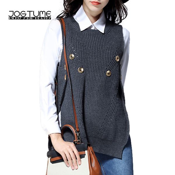 jogtume oversized sweaters (xl-5xl) women sweater vest 2017 spring autumn knitted pullovers loose waistcoat jacket plus size, White;black 
jogtume oversized sweaters (xl-5xl) women sweater vest 2017 spring autumn knitted pullovers loose waistcoat jacket plus size, White;black