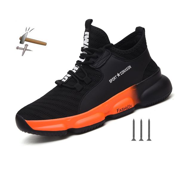 new men steel toe safety work shoes puncture proof boots comfortable anti-smashing indestructible shoes winter fashion sneakers, Black
new men steel toe safety work shoes puncture proof boots comfortable anti-smashing indestructible shoes winter fashion sneakers, Black