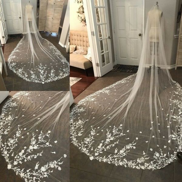 wedding veils appliques lace with comb bridal for girls bride cathedral luxury long chapel length 300 cm, Black
wedding veils appliques lace with comb bridal for girls bride cathedral luxury long chapel length 300 cm, Black