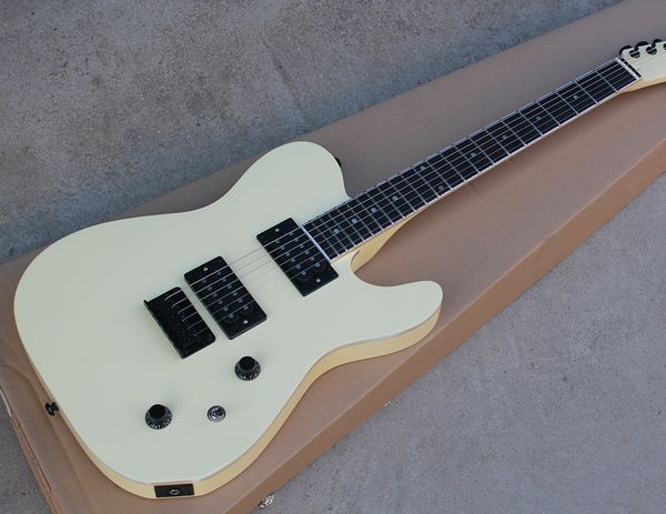 wholesale cream electric guitar with black hardware,hh pickups,rosewood fretboard,cream binding body 0408
wholesale cream electric guitar with black hardware,hh pickups,rosewood fretboard,cream binding body 0408